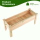 Dimensions of the raised garden bed elevated planter box made of solid fir wood, ideal for growing vegetables and herbs.