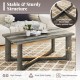 Rectangle coffee table with gray rubber wood X-shaped base, offering high strength and rock-solid stability for.