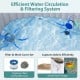 Rectangular blowup hot tub with 130 air jets, featuring an efficient water filtration system for optimal cleanliness.