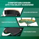 Rolling garden cart with height adjustable swivel seat, thick padded cushion, and removable soft backrest for comfort.
