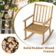 Rocking chair with a solid rubber wood frame and padded seat cushion, perfect for relaxation and comfort in any setting.