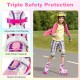 Roller Skates for Teens 4 Sizes Adjustable with Light-up Wheels for Boys Girls Ages 13+ - Gallery View 8 of 10