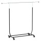 Extendable rolling clothes rack with thickened metal tubes and 4 casters for easy mobility, ideal for laundry or.