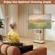 Rolling TV stand on wheels for 32-75 inch TVs, featuring a ±30° tilt mount and height-adjustable design for optimal.