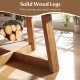 Solid wood legs of the 30" round coffee table, showcasing durability and rustic charm for living room decor.