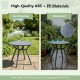Round patio storage side table made of sun-protective and waterproof PP and ABS materials, ideal for poolside use.