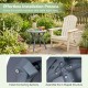 Round patio storage side table with 20" tabletop, crafted from PP and ABS, perfect for poolside and balcony use.