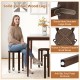 Round portable wood nesting stools with solid rubber wood legs and locking casters, perfect for small spaces and easy.