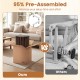 Round portable wood nesting stools with locking casters, 95% pre-assembled for easy setup, ideal for small spaces.