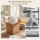 Round storage ottoman with acacia wood frame, featuring hidden storage and 360° swivel convenience for living room use.