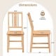 Natural rubber wood dining chair dimensions with ergonomic hollowed backrest and 440 lbs load capacity for comfort and.
