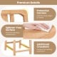 Detail of Rubber Wood Dining Chair showing splinter-free surface and protective corners for safety and easy maintenance.