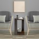 2-tier square end table with open storage shelf, compact design for small spaces, ideal as a side or bedside table.