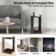 2-tier square end table in dark wood with open storage shelf, perfect for small spaces like living room or office.