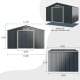 11 x 8 Feet Metal Storage Shed for Garden and Tools with 2 Lockable Sliding Doors - Gallery View 5 of 11
