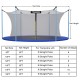 Replacement weather-resistant trampoline safety enclosure net for 8 ft trampolines, featuring durable PE material and.
