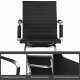 Black PU leather conference chair featuring ergonomic backrest, sled base, and armrests for enhanced comfort and.