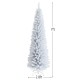 7ft unlit artificial slim Christmas pencil tree in white with 436 branch tips, ideal for home or office holiday decor.