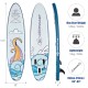 10.5 feet inflatable stand-up paddle board with non-slip deck, suitable for water activities like yoga and fishing.