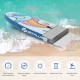 Inflatable stand-up paddle board with non-slip deck, 10.5 feet, ideal for water activities like yoga and fishing.