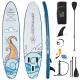 10.5 feet inflatable stand-up paddle board with aluminum paddle, pump, and accessories for water activities and.