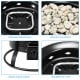 Stainless steel burner and natural lava rocks in a portable propane fire pit for outdoor camping and gatherings.