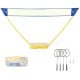 Portable badminton set with a folding net, durable materials, and carrying box, ideal for outdoor sports like.
