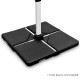 Square fillable patio umbrella base set made of durable PE plastic, designed for stability and easy filling for outdoor.