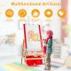 Double-sided kids art easel with magnetic blackboard and paper roll, perfect for fostering creativity and imagination.