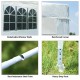 Detail of the 10 x 10 feet outdoor canopy tent showing reinforced corner, rust-resistant steel tube, and heavy-duty.