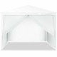 10x10 feet outdoor canopy tent with 4 removable sidewalls, featuring durable waterproof polyethylene for events and.