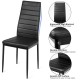 High back dining chair in black PU leather with ergonomic design, offering comfort and durability for dining rooms or.