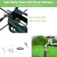 Garden steel frame wheeled hose reel cart with brass fittings, holds 200 feet of 3/4" hose, ideal for landscaping use.