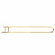 B Flat trombone in golden brass with a lacquer finish, featuring a cupro-nickel mouthpiece, ideal for students and.