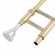 B Flat trombone featuring a golden brass body and cupro-nickel mouthpiece, ideal for beginners and music lovers.