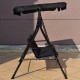 Black steel frame loveseat cushioned patio swing glider with canopy, perfect for outdoor relaxation in garden or.
