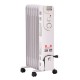 Portable oil-filled radiator space heater with adjustable thermostat and three heat settings for efficient heating.