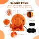Close-up of the 550W air blower with power switch, hidden handle, and air vent, ideal for inflatables and outdoor use.
