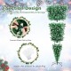 3-section design of a 7.5 feet pre-lit upside down Christmas tree with 1100 snowy tips for easy assembly and storage.