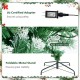 Snowy branch tips of the 7.5 feet pre-lit upside down Christmas tree with a foldable metal stand for stability.