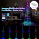 6 feet light-up spiral Christmas tree with 135 multi-color lights and star top, perfect for festive outdoor decoration.