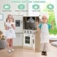 Kids Corner Wooden Kitchen Playset with cookware accessories, featuring realistic appliances for imaginative play and.