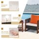 Close-up of the beige cushion on the 3-piece patio wicker sofa set, featuring a washable cover and soft sponge filling.
