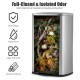 Stainless steel 13.2-gallon trash can with a large capacity, waterproof design, and noiseless lid for easy waste.