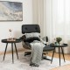 Set of 2 black nesting end tables with wooden tray tops and steel legs, perfect for modern living spaces.