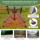 All-terrain swivel feet and aluminum frame of the 360-degree silent swivel hunting chair for stable outdoor use.