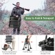 360-degree silent swivel hunting chair with adjustable heights and breathable fabric, perfect for outdoor activities.