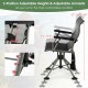 360-degree silent swivel hunting chair with adjustable heights and armrests, designed for comfort during outdoor.