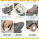 Convertible rocking horse and sliding car in dark gray with steering wheel, smooth seat, and silent wheels for safe.