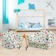 Double kids dinosaur sofa with soft velvet surface and sturdy wooden frame, perfect for indoor or outdoor play and.